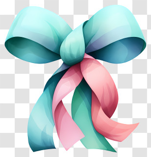 Watercolor Ribbon - Colorful Ribbon Bow Transparent PNG