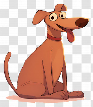 Santas Little Helper - Happy Cartoon Dog Illustration Transparent PNG