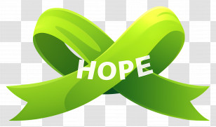 Hope - Green Ribbon Symbolizing Hope Transparent PNG