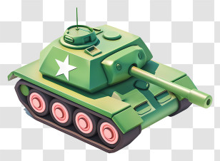 Cartoon Tank - Green Cartoon Tank Illustration Transparent PNG