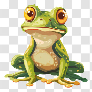 Cartoon Frog - Colorful Cartoon Frog Illustration Transparent PNG