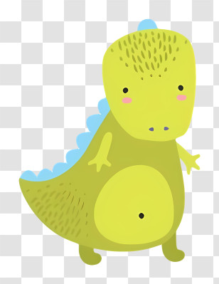 Cartoon Dinosaur - Cute Green Dinosaur Cartoon Transparent PNG