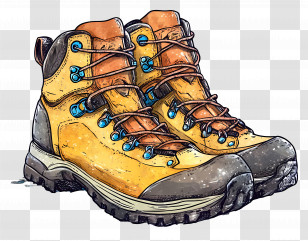Hiking Shoes - Sturdy Hiking Boots Transparent PNG