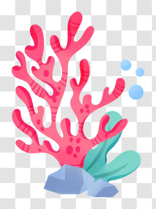 Icon - Red Coral Underwater Transparent PNG