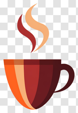 Teacup Logo - Warm Steaming Coffee Cup Icon Transparent PNG
