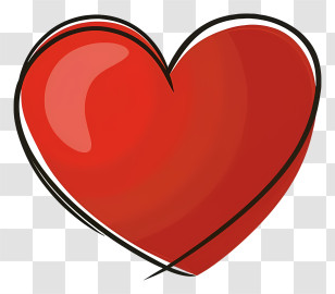 Cartoon - Red Heart Symbol Illustration Transparent PNG