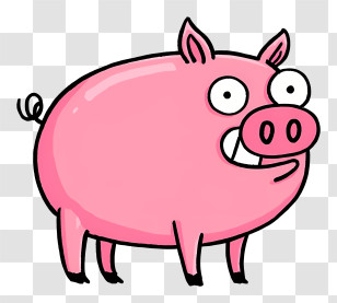 Cartoon Pig - Cartoon Pig Illustration Transparent PNG