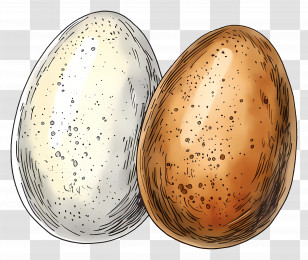 Eggs - White And Brown Eggs Transparent PNG