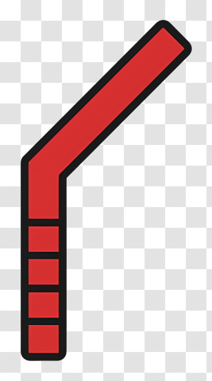 Drinking Straws - Red Bendable Straw Transparent PNG