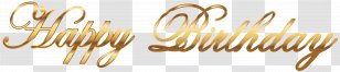 Birthday Cake Clip Art - Gold Leaf - Happy Image Transparent PNG