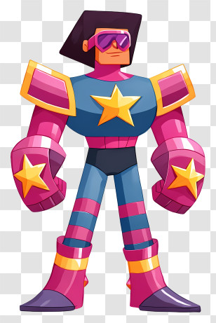 Garnet - Star-Armored Robot Hero Transparent PNG
