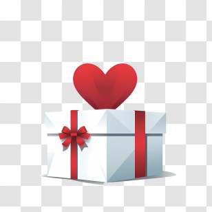 Giving Tuesday - Heartfelt Gift Box With Ribbon Transparent PNG