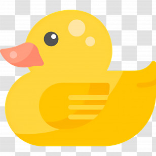 Duck - Yellow Bath Duck Cartoon Graphic Transparent PNG