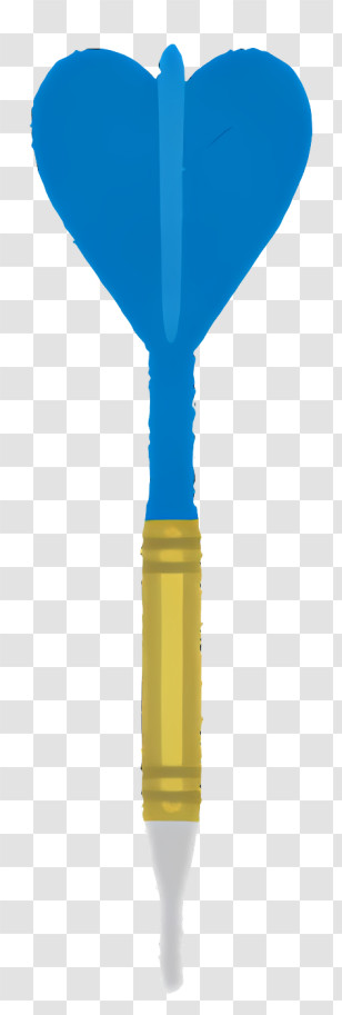 Darts Arrow - Blue Dart With Heart-shaped Tail Transparent PNG