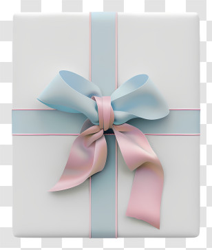 Mothers Day Gift - White Gift Box With Pastel Bow Transparent PNG