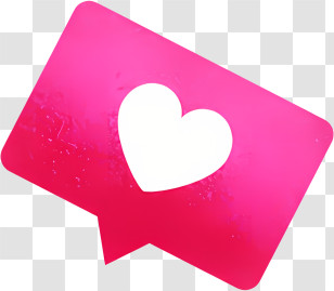 Heart - Pink Heart Icon For Social Media Transparent PNG