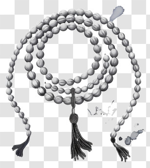 Beads - Silver Beads With Tassel Transparent PNG