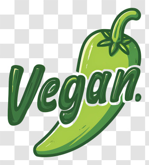 Green Vegan Symbol - Vegan Green Pepper Symbol Transparent PNG