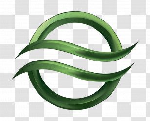 Assist Logo - Green Circular Logo With Waves Transparent PNG