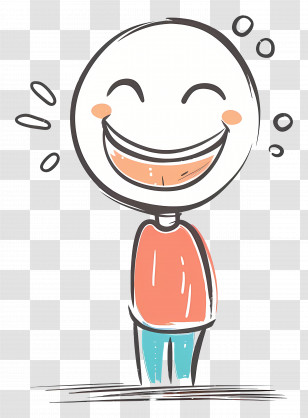 Laughing Stick Figure - Laughing Stick Figure Character Transparent PNG