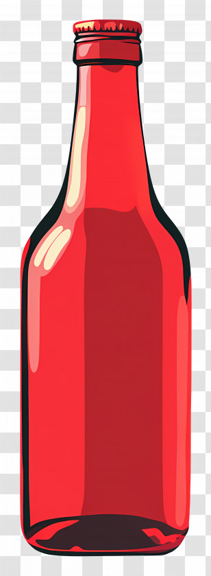 Red Bottle - Red Glass Bottle Illustration Transparent PNG