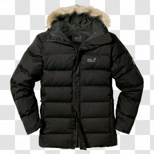 Down Feather Overcoat Jacket Clothing - Winter - Fur With Hood Transparent PNG