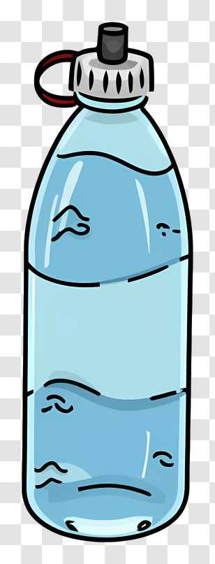 Plastic Water Bottle - Blue Water Bottle Transparent PNG