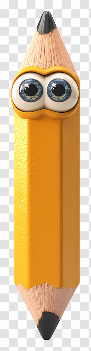 Cartoon Pencil - Yellow Pencil Cartoon Transparent PNG