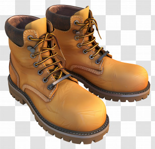 Work Boots - Durable Brown Boots For Outdoor Adventures Transparent PNG