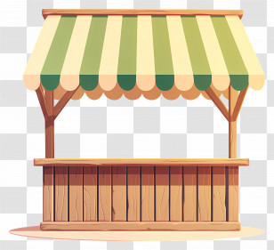 Wooden Market Stall - Market Stall Illustration Transparent PNG