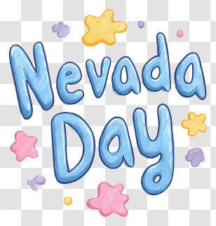 Nevada Day - Nevada Day Doodle Lettering Transparent PNG