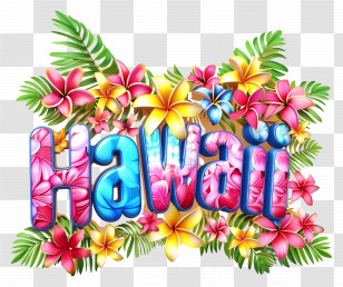 Hawaii - Hawaii Tropical Text Transparent PNG