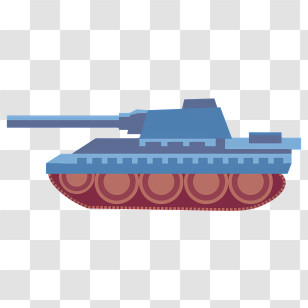 Tank - Blue Cartoon Tank Illustration Transparent PNG