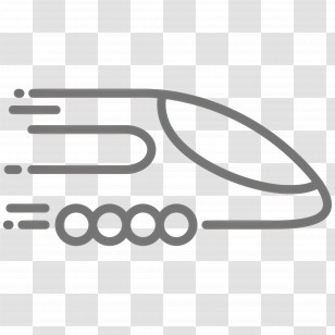 Bullet Train - High-Speed Train Icon Transparent PNG