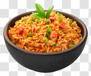 African Food - Spicy Rice Dish With Vegetables Transparent PNG