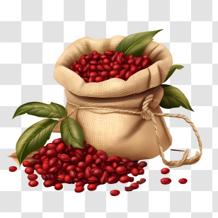 Coffee Beans Bag - Red Beans And Sack Transparent PNG