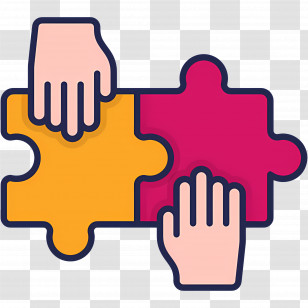 Collaboration - Hands Solving Puzzle Icon Transparent PNG