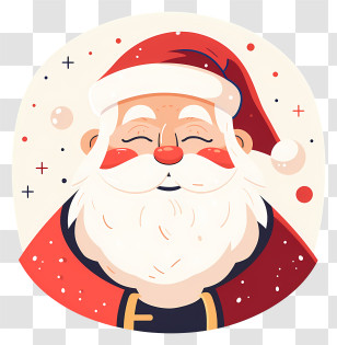 Santa - Smiling Cartoon Santa Claus For Christmas Transparent PNG