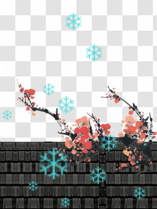 Download Ink Wash Painting - Poster - Snow Flowers Bloom Transparent PNG