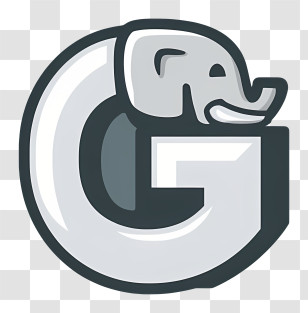 Elephant Logo - Elephant Letter G Logo Transparent PNG