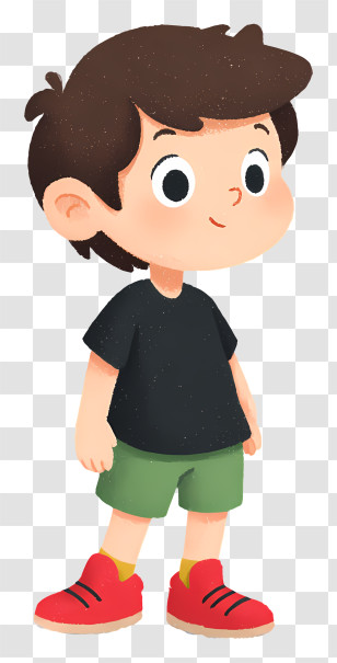 Cute Little Boy Standing - Boy In Casual Clothes Transparent PNG