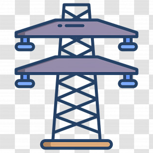 Electrical Transmission - Electric Transmission Tower Transparent PNG