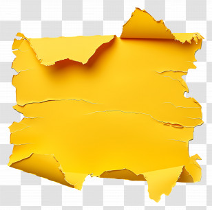 Yellow Torn Paper - Yellow Torn Paper Textured Artwork Transparent PNG