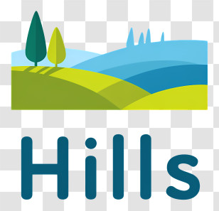 Hills Logo - Green Rolling Hills Logo Transparent PNG