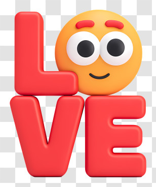 3d Love Emoji - Love Emoji With Smile Transparent PNG