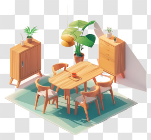 Dining Room - Cozy Dining Room Transparent PNG