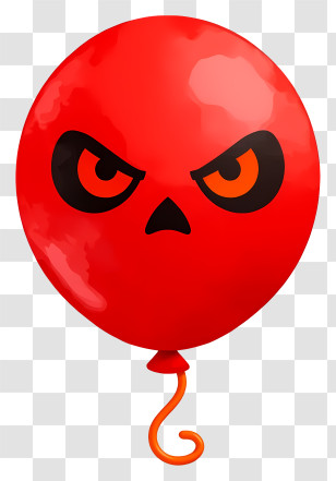 Halloween Balloons - Red Angry Balloon For Party Decoration Transparent PNG