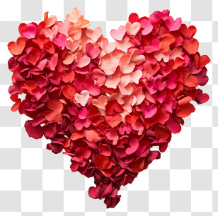 Giving Hearts Day - Heart Shaped Flower Petal Design Transparent PNG
