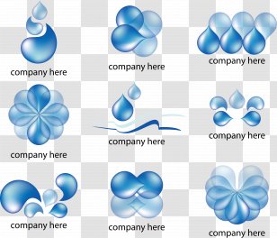 Drop Water Euclidean Vector Logo - Petal - Creative Drops Pattern Ai Transparent PNG