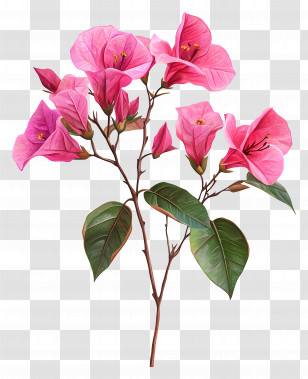Bougainvillea Flowers - Pink Bougainvillea Flowers Transparent PNG